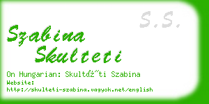 szabina skulteti business card